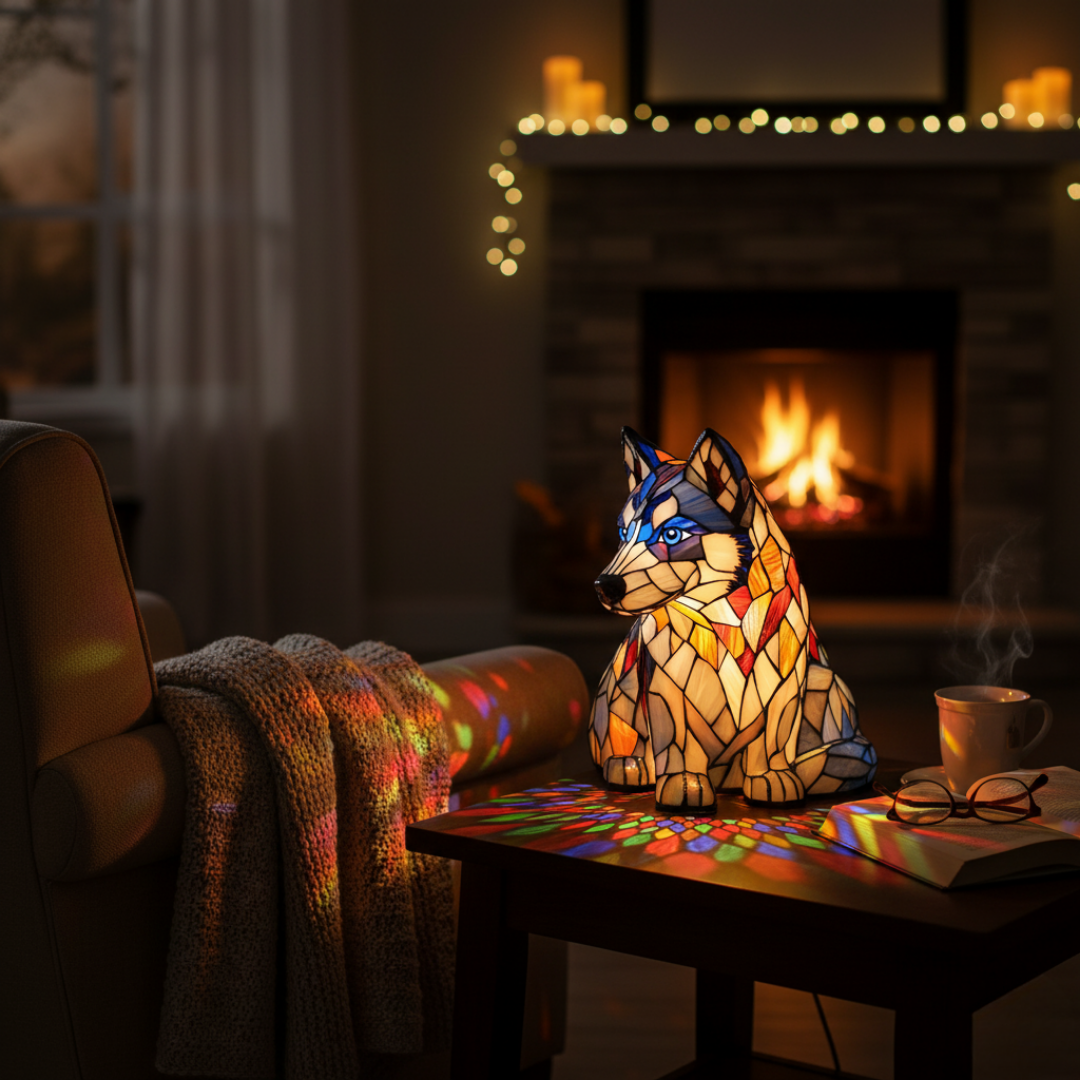 Husky ártico – Luminária Artística