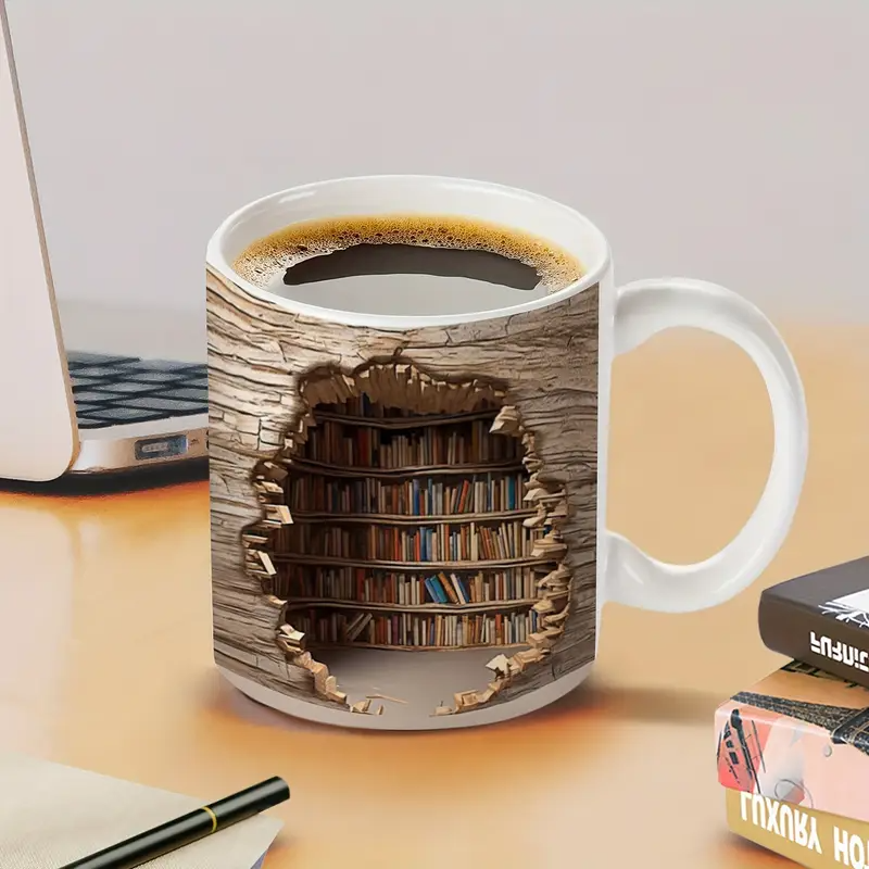 Caneca Encantadora de Biblioteca com Ativação Térmica