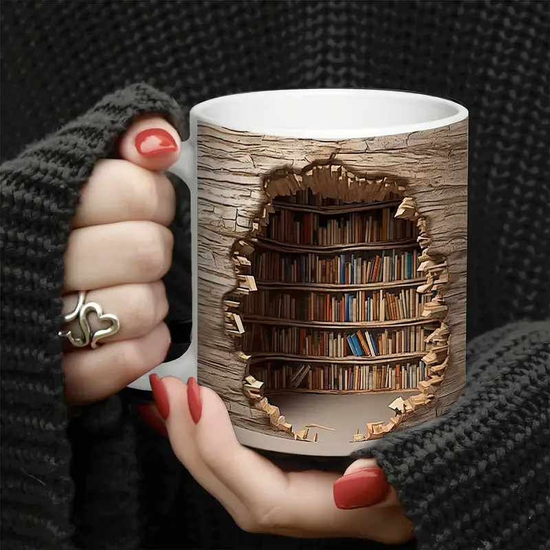 Caneca Termômetro Charmosa da Biblioteca