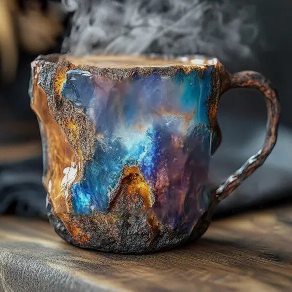 Caneca de Café com Cristais e Minerais