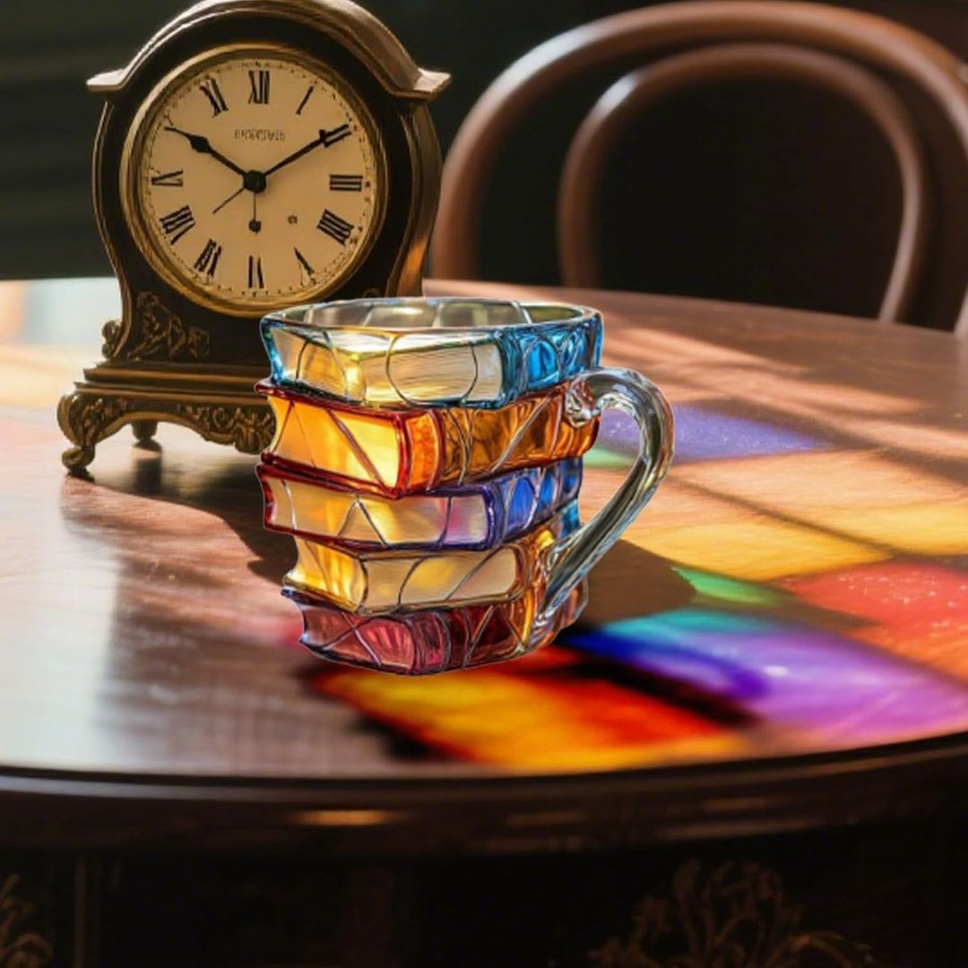 Caneca 3D Artesanal da Felicidade para Amantes de Leitura
