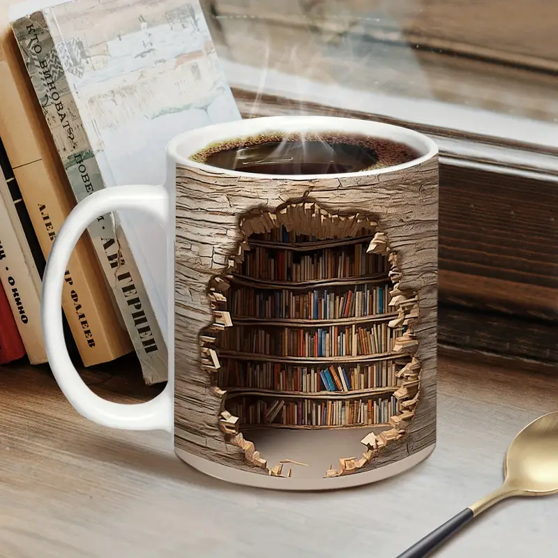 Caneca Encantadora de Biblioteca com Ativação Térmica